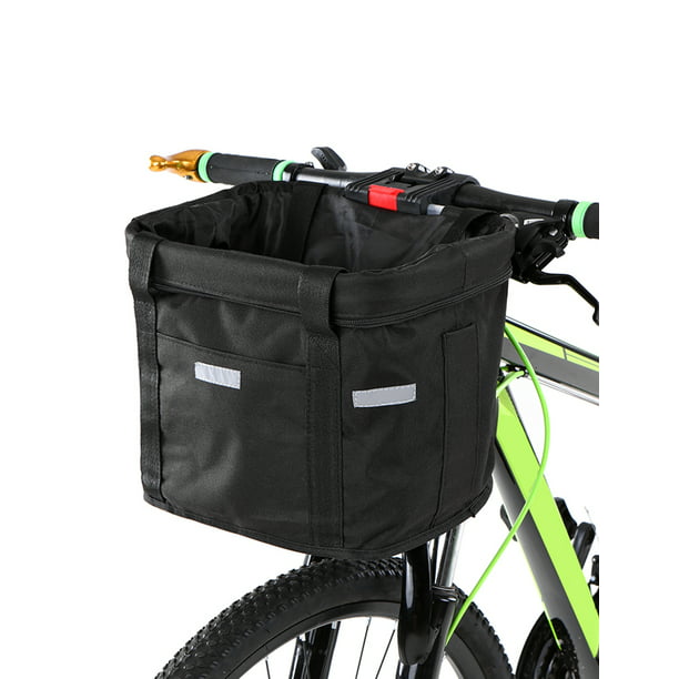 Wxnow Bike Handlebar Bag Bicycle Basket Front Tube Bag with Shoulder Strap